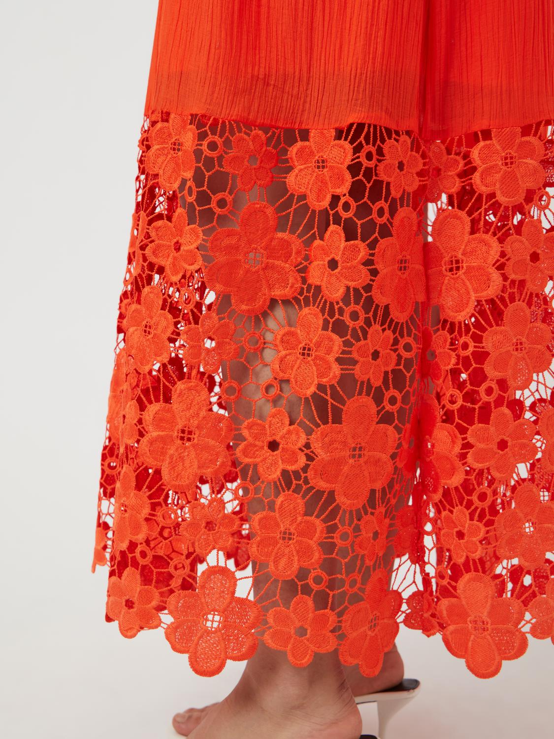 YASTWIGSY Long Dress - Cherry Tomato - VERO MODA & VILA Bergvik